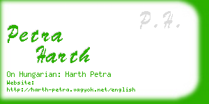 petra harth business card